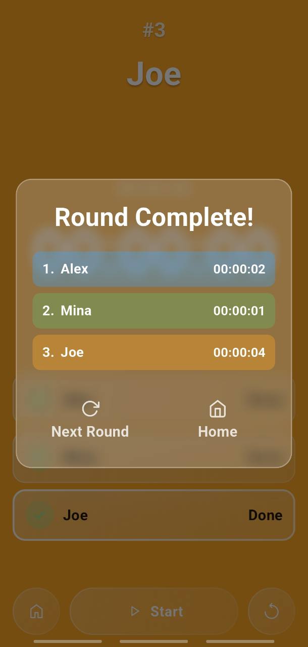 Round complete dialog